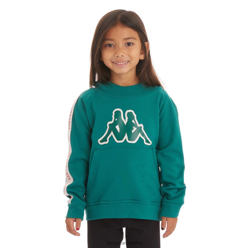 Kappa niños sudadera con capucha y logo apet 2 para niños verde oscuro 2FJJXV536
