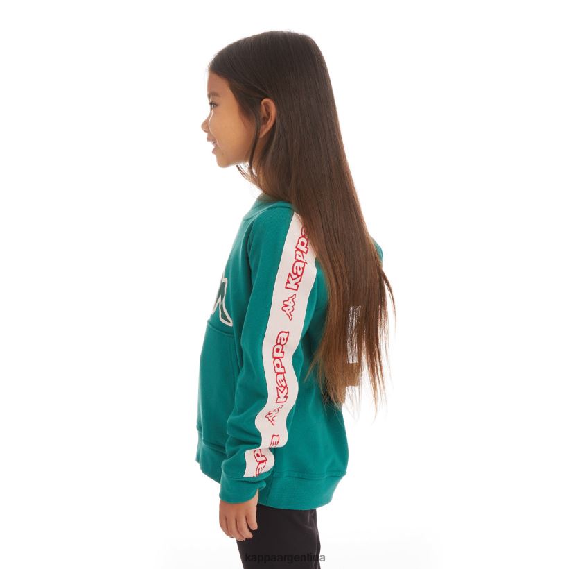 Kappa niños sudadera con capucha y logo apet 2 para niños verde oscuro 2FJJXV536