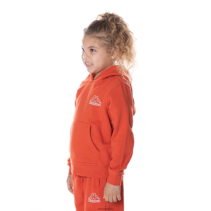 Kappa niños sudadera con capucha y logo de covington para niños naranja quemada 2FJJXV504