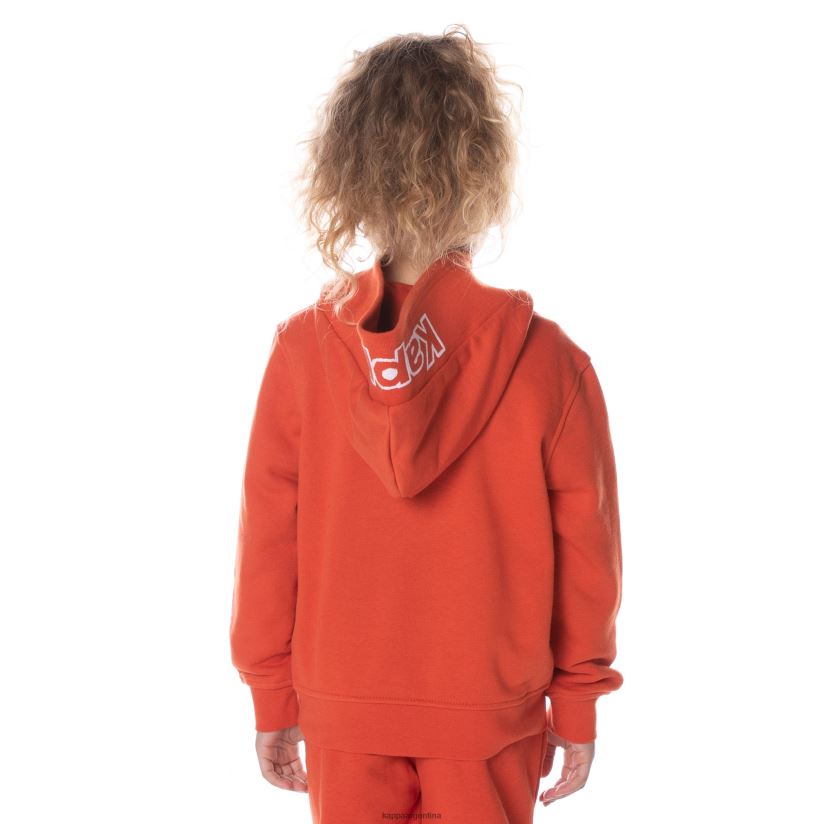 Kappa niños sudadera con capucha y logo de covington para niños naranja quemada 2FJJXV504